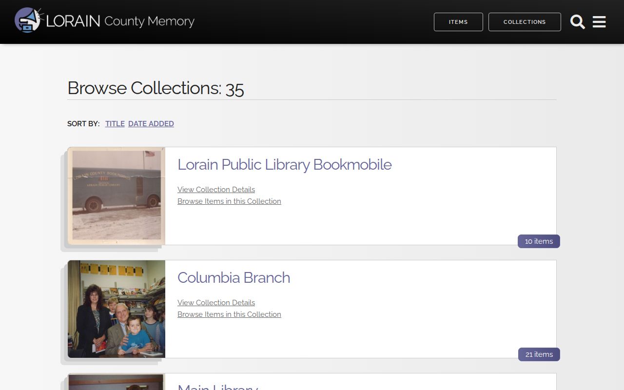 Lorain County historical directory Memory collections browser