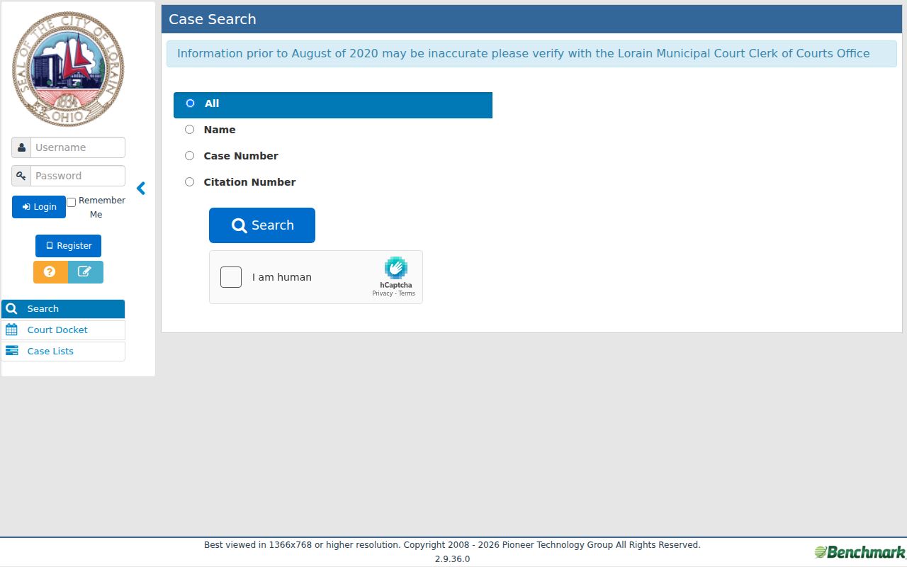 Lorain County resident lookup municipal court name and case search