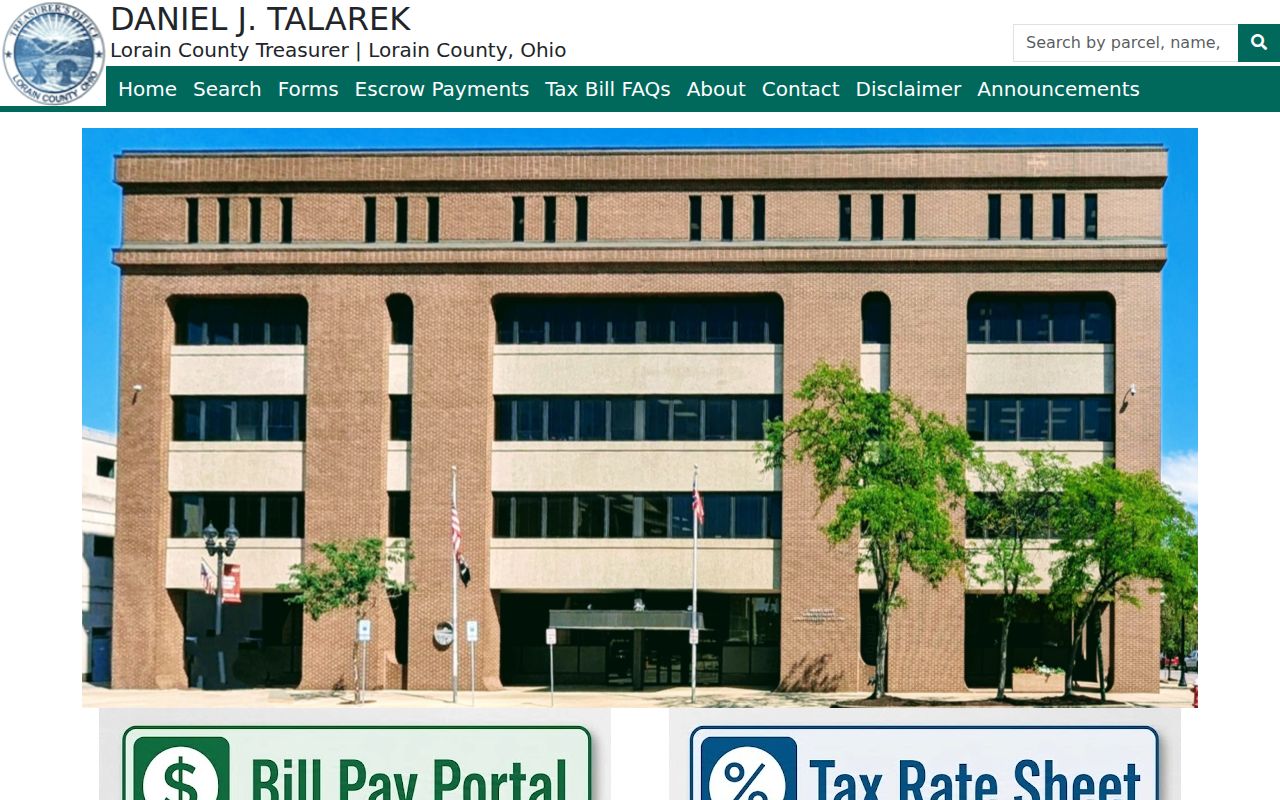 Lorain County address records Treasurer tax account search
